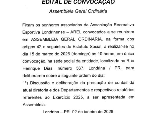 Edital de Convocação Assembleia Geral Ordinária 03/2026